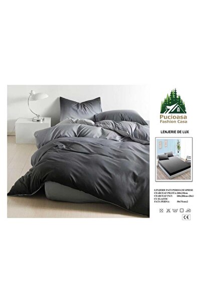 Pucioasa Fashion Casa Finet Soft Touch Duvet Cover Set with Stretchy – 4 Pieces