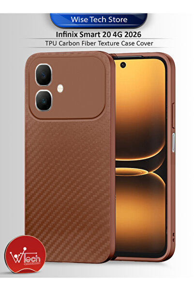 Wtech Infinix Smart 20 4G 2026 TPU Carbon Fiber Texture Case Cover