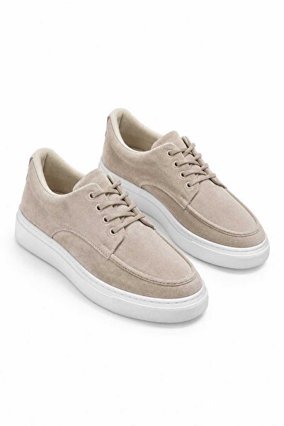 Lucy Shoes Yg-X5 Men's Casual Lace-Up Suede Sports Classic Shoes Sbt - Beige