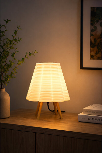 Mira Dekoratif Abajur - Modern Masa Lambası | E27 Uyumlu | 9w Led Ampul Hediyeli