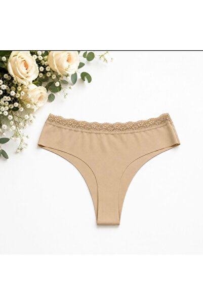 Cottondance Lazer Kesim Dantel Detaylı Tanga