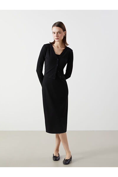 LC Waikiki Zero Roba Collar Dress and Cardigan from Uzg Store for Style Enthu...