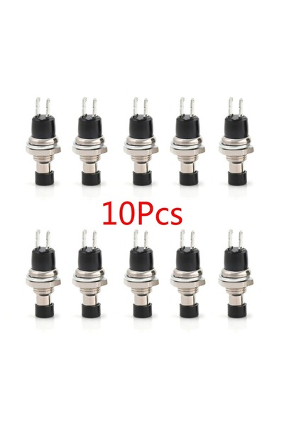 Choice 10Pcs 10Pcs 1A 250V AC 2 Pins SPST Black Normal Open Mini Momentary Pu...