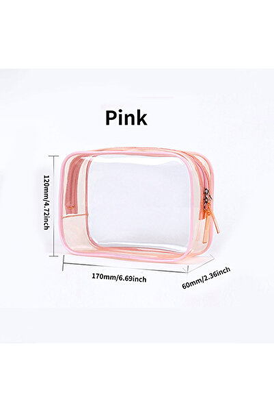 Choice6 Pink 1pcs large capacity makeup bag, travel multifunctional makeup st...