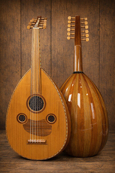 KARAZ MUSIC Turkish Model Zirap Musical Oud No.1 Cedar Top and Mahogany and W...