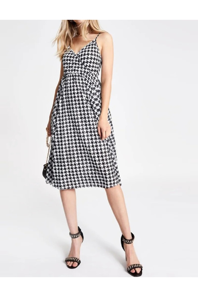 Evendi Rochie scurta, Alb/Negru