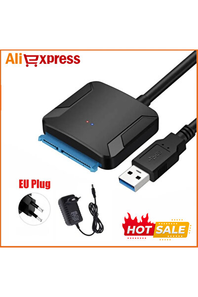 choice2 كابل محول SATA إلى USB 3.0 مع قابس أوروبي لتحويل أقراص SSD وHDD SATA ...