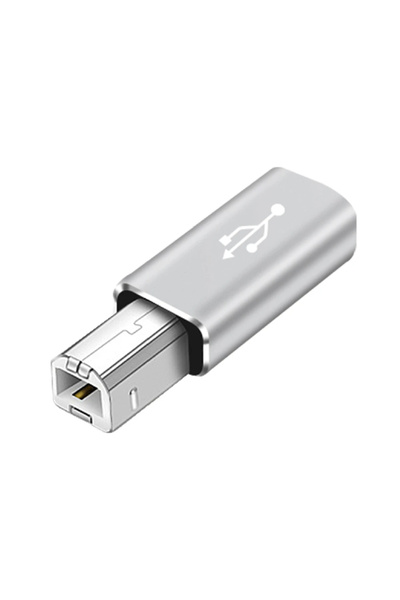 choice2 محول USB B ذكر إلى Type C أنثى من NNBILI باللون الرمادي المستقيم، لتح...