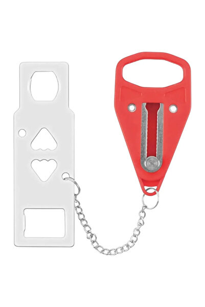 Choice Red Portable Double Hole Door Lock Travel Safety Anti-Theft Security L...