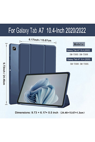 choice2 Navy Case for Tab A7 10.4 2022/2020 (T503/T509/T500/T505/T507) Magnet...