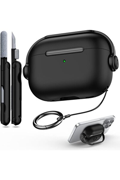 Choice3 حافظة سماعات AirPods Pro 3 سوداء مع قفل آمن وتصميم سماعة رأس للموسيقى...