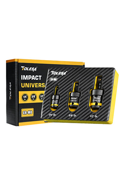 Choice 3pcs TOLESA Universal Swivel Socket, Impact Swivel Socket Set, 1/2" 3/...