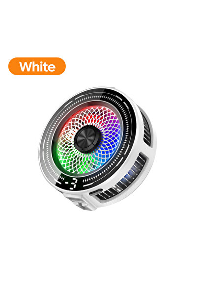 Choice WHITE Phones Magnetic Cooler 3-gear Wind Speed With Lights Semiconduct...