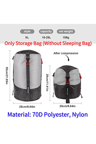 Choice Grey Outdoor Sleeping Bag Stuff Sack Waterproof Sleeping Bag Compressi...