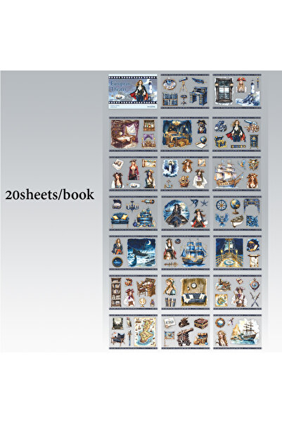 Choice S31343-4 Mr.Paper 20 Sheets/Book European Theater Series Vintage Scene...