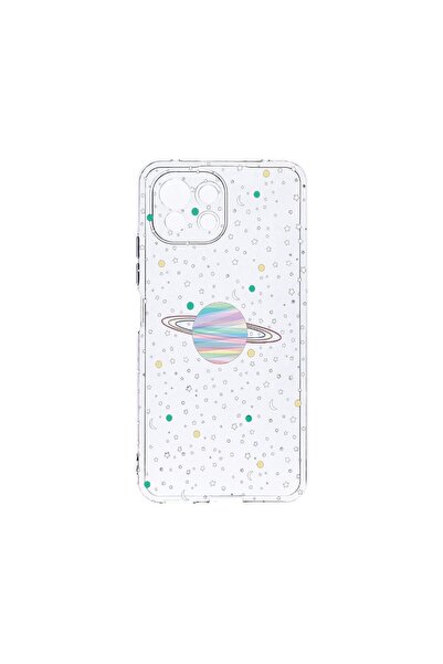 bestcase Прозрачен силиконов калъф 2ММ, съвместим с Xiaomi Mi 11 Lite, Вселен...