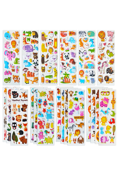 Choice1 20 Sheets Cute Animals Stickers for Boys Girls Teachers Classroom Rew...