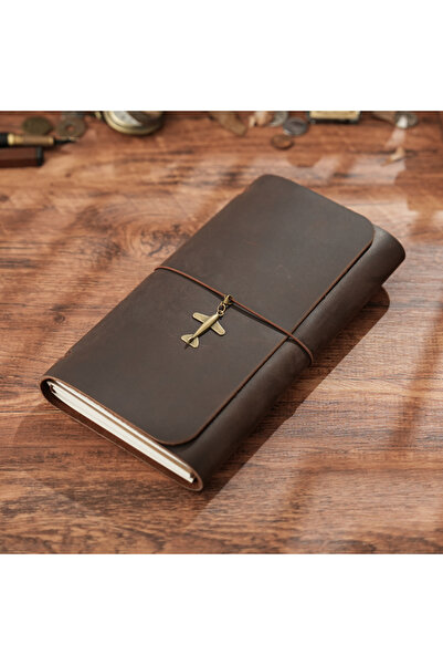 choice2 Coffee Trifold Leather Journals Notebook Handmade Refillable Leather ...