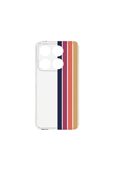bestcase Husa pentru Xiaomi 14T, BestCase¬Æ Clear Silicon 2MM, Retro Lines, A...