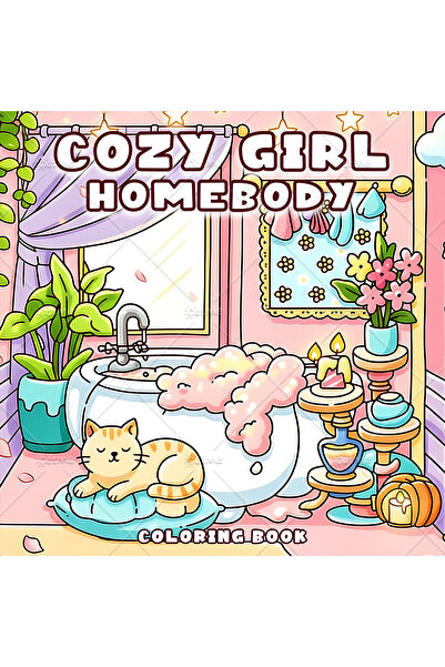 Choice 20x20cm 24pages COZY GIRL HOMEBODY Coloring Book for Adults Featuring ...