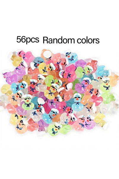 Choice1 56pcs Multicolored Mini Resin Cruise Duck With Sunglasses, Glow In Th...