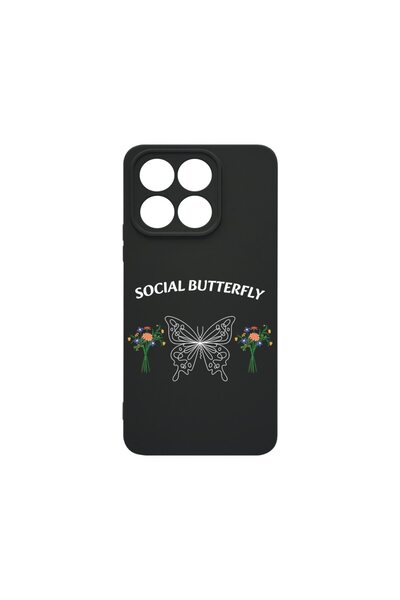 bestcase ¬Æ Husa Slim Silicon pentru Xiaomi 14T Pro, Social Butterfly, 189473...