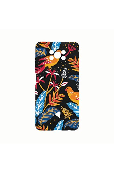 bestcase Силиконов калъф, съвместим с Xiaomi Poco X3 Pro, с цветни птици, уст...