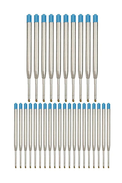 Choice6 30pcs Blue 5/10/20/30pcs L:3.9 In Ballpoint Pen Refills for Parker Pe...