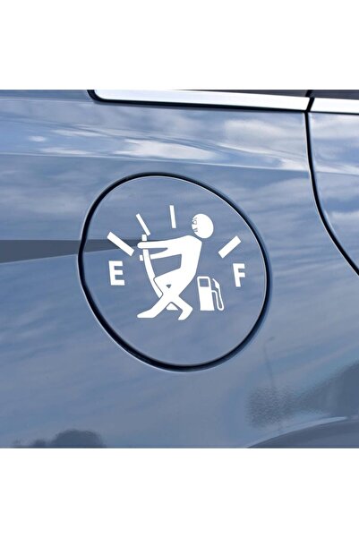 Choice1 white Funny Car Stickers Pull Fuel Tank Pointer Reflective Vinyl Stic...