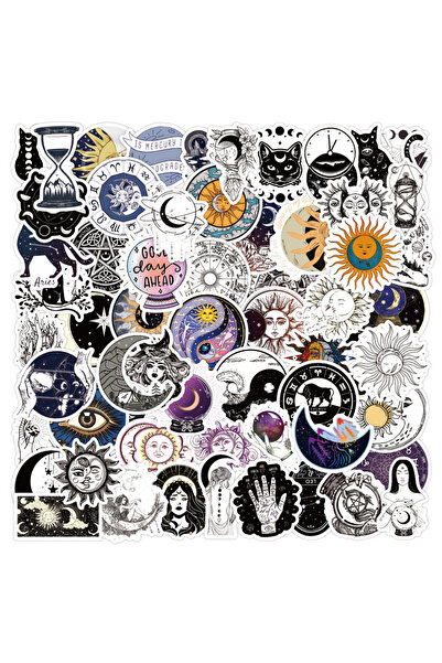 Choice 62PCS 62Pcs Astrology Zodiac Graffiti Stickers Set Waterproof Mystical...
