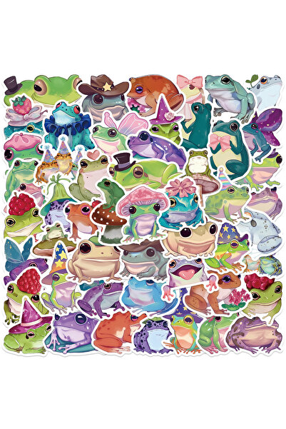 choice2 50PCS 10/30/50pcs Cute Silly Frog Cartoon Graffiti Stickers Funny Dec...