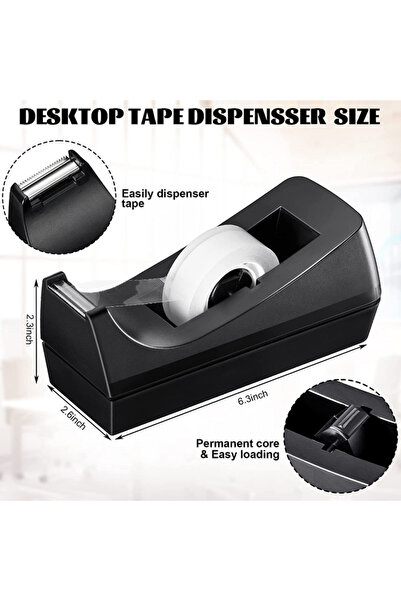 Choice one size 1Pc Black Desktop Mini Tape Dispenser Tape Cutter With Non-Sl...