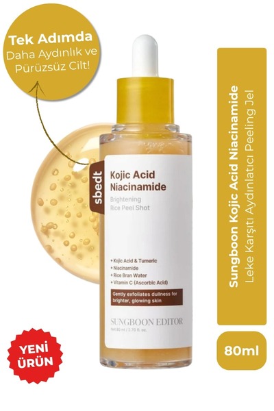 SUNGBOON EDITOR Sungboon Kojic Acid Rice Peel Shot - Leke Karşıtı Peeling Jel