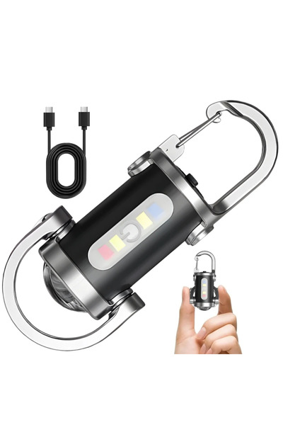 Choice1 G190 1PC Mini Keychain Flashlight Rechargeable Pocket COB Working Lig...