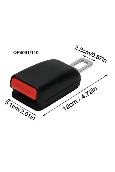 Choice1 مشبك حزام أمان السيارة QP5490 بطول 12 سم، مشبك تمديد حزام أمان السيار...
