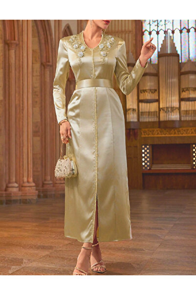 Evendi Long dress, Cream