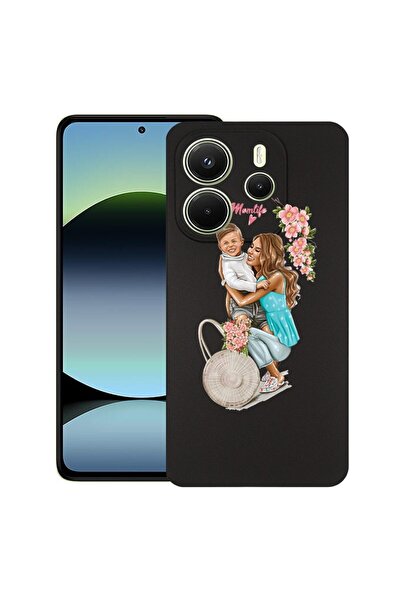 bestcase Калъф за Xiaomi Redmi Note 14, Майчина ежедневида с момче, Тънък сил...