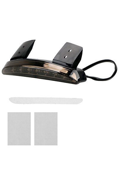 choice2 غطاء أسود لحافة الرفرف مع ضوء LED أحمر، ضوء خلفي للفرامل على طراز كاف...