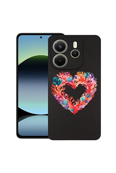 bestcase ¬Æ Husa pentru Xiaomi Redmi Note 14, Coral Heart, Slim Silicon 0.8MM...