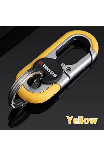 Choice3 Yellow Durable Stainless Steel Keychain for Men Outdoor Carabiner wit...