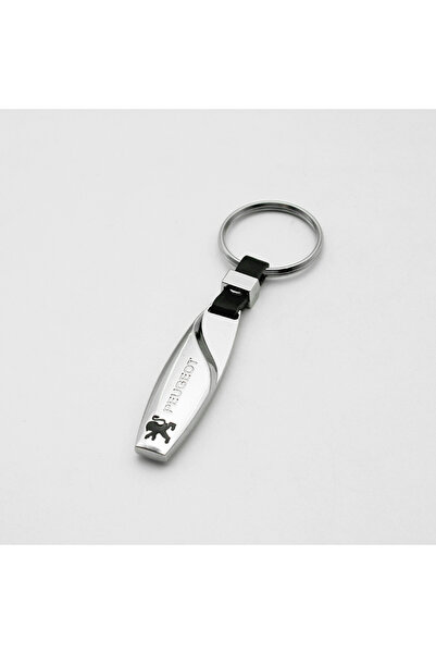 Choice1 PEUGEOT 1PCS Peugeot Car Keychains Pendant Leather Metal Auto Keyring...
