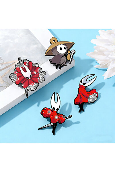 Choice Bandai 1 4pcs Hollow Knight Silksong Enamel Brooches Set Cartoon Horne...