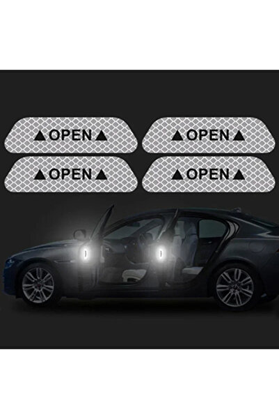 Choice5 white Night Reflective Car Door Sticker Safety Opening Warning Reflec...