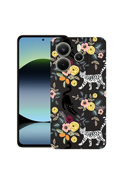 bestcase ¬Æ Husa pentru Xiaomi Redmi Note 14, Cat Pattern, Slim Silicon 0.8MM...