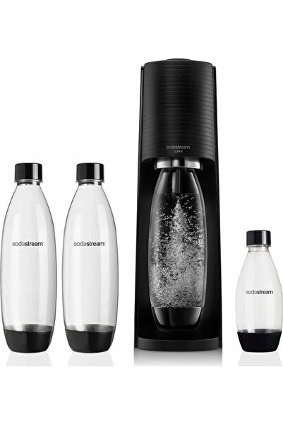 sodastream Aparat de făcut sifon Terra Megapack QC negru, include 3 sticle (2...
