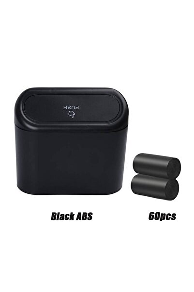 Choice Black-C Universal Mini Car Trash Can With Push Lid Leakproof Small Gar...