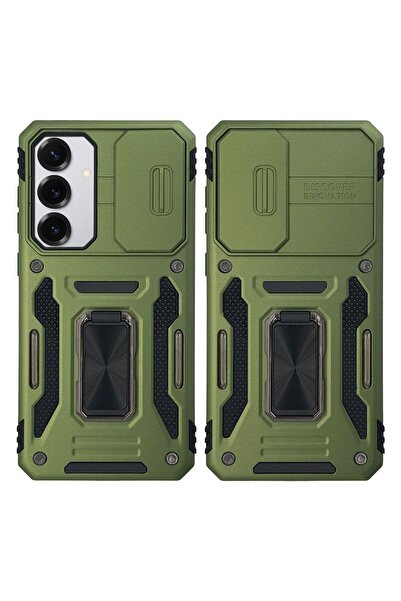 Sonique Θήκη Ring Armor CamShield για Samsung Galaxy S25 Plus Χακί