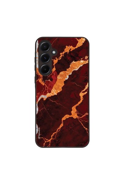 Sonique Θήκη Marble Series για Samsung Galaxy A55 5G Κόκκινο