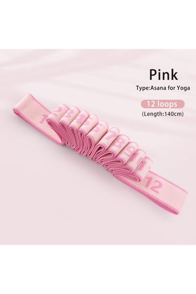 Choice8 شريط مرن للرقص للأطفال من Pink Asana بـ 12 حلقة، شريط مرن لممارسة الب...