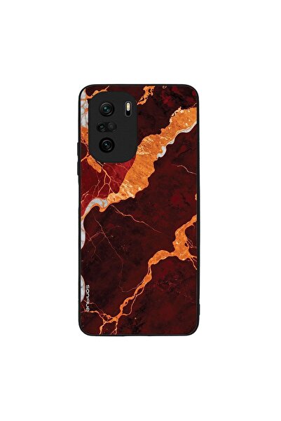 Sonique Θήκη Marble Series για Xiaomi Poco F3 / Mi 11i Κόκκινο